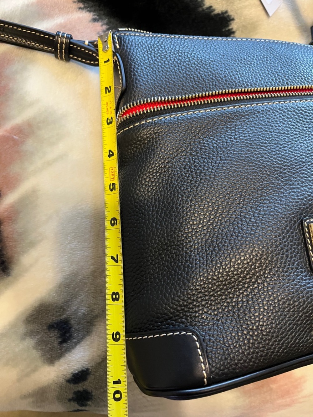 Dooney & Bourke Black Pebble Leather Crossbody with Front Zip NWT - Picture 13 of 13